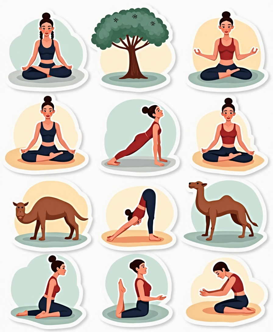 Yoga Symbols - Sticker Sheet v16